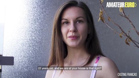 Casting French - Teeny gets a hard banging at audition - amateur Euro XXX