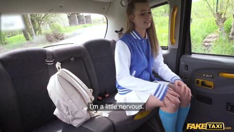 Virgin rides taxi cock🌭 to explosive orgasmic debut