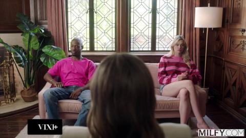 Older Woman Cory Chase Screws Young Lovers in Couch Therapy Session Slutsmackdown