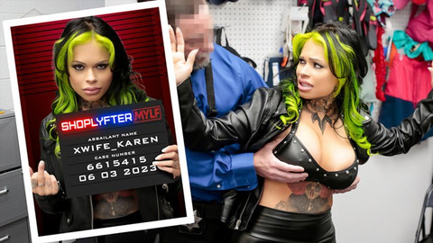 Karen's XXX escapades get busted by hubby, getting jizztained in shoplifting MYLF seduction