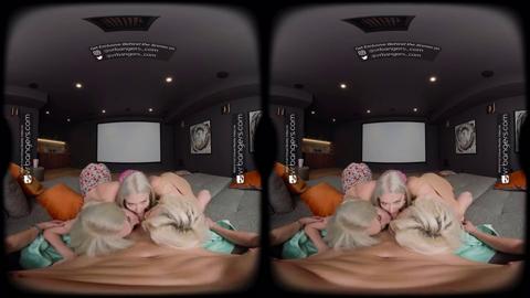 VR Hot Step moms Enjoy Intense Sex and Cumshot Scenes