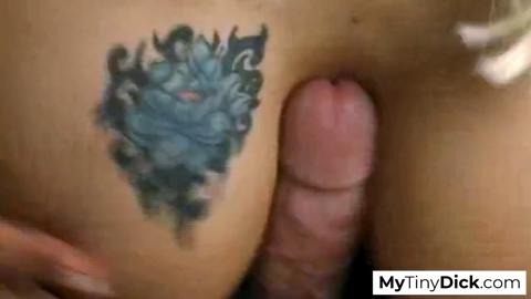 Busty blonde ravenously devours puny erection's tender head in ecstatic blowjob ritual.