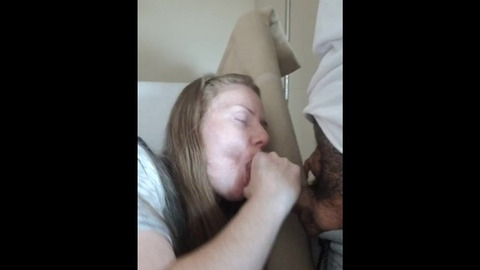 Surprise handjob at the clinic by quirky wife