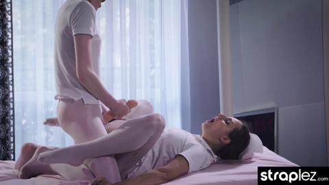 Beautiful redhead controls her sexy girlfriend