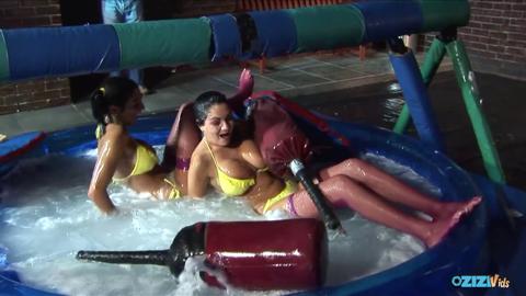 Double penetrated lesbian orgy: raw, intense lesbian porn action