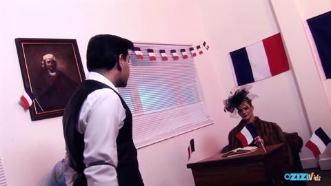 Triple French Frenzy Seduces Huge Rods