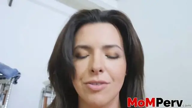 Stockinged stepmom Danica Dillon bent over and slammed hard