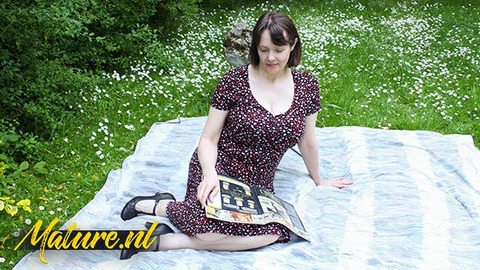 Desirable Housewife Tigger Gets Rough Outdoor Banging by Her Garden Worker