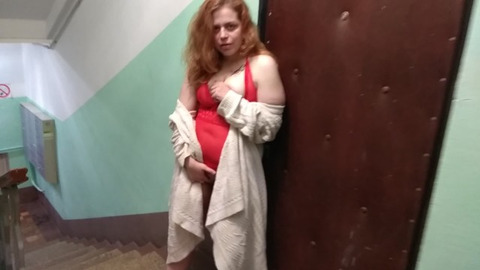 Your Wifey Sucks & Fucks Stranger In The Stairwell - Hot Action!
