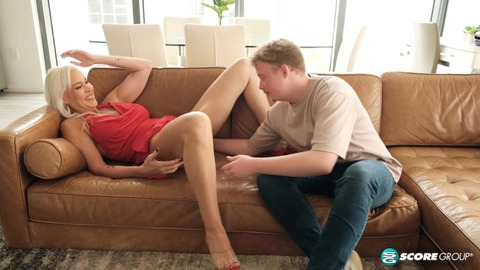 50+ Jazmyn Seduces Husband's Employee With Massive Tits