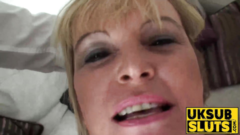 UKSubSluts com - Chubby MILF Alisha's sucking and riding stiffed prick with joy