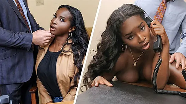 Black milf′s Squirt Lesson: Perv Principle′s Big White Cock🍆 Education