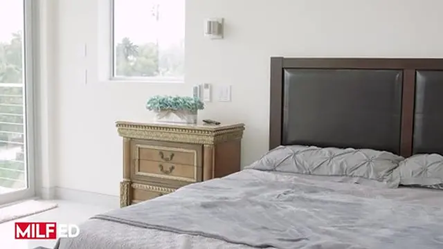 MILFED - Big Tittied Pushes Nathan On The Bed And Takes All Of His Cock In Her Mouth