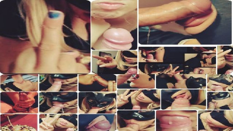 Compilation of some Bratty Exciting Hand/Blowjobs —  She Smirks —  Moans and Making Bitchy Faces