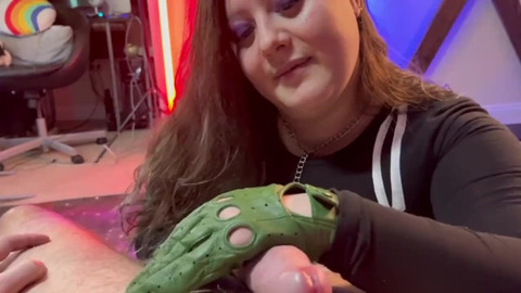 FemDom Leather gloves —  just to tease and deny you 