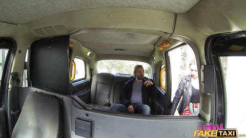 Female Fake Taxi - Broke College Stud Pays Taxi Fare with Hard Cock and Cumshot