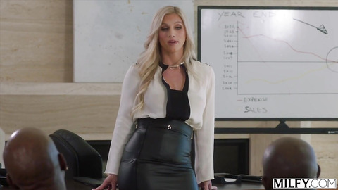 MILFY Tough Blonde Boss lady Lani Rails Gets BBC Tag-Teamed By Naughty Employees
