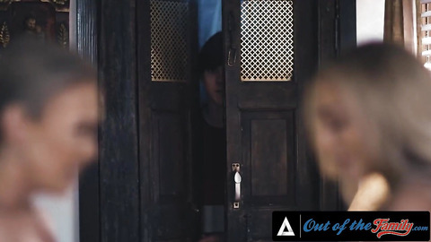 OUT OF THE FAMILY - Horny MILF Has Threesome With Her Stepfamily