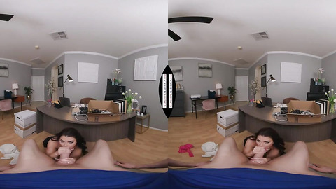 Worked-Up MILF Savanah Storm gets her pussy worked good by her son's massive dick friend