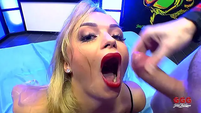 GGG John Thompson, blonde satisfies many hard cocks until they cum 