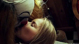 Lilly Ford DPd by Clowns in Halloween Costumes