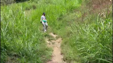 Bigassed Colombian finds fun with BF during bike ride
