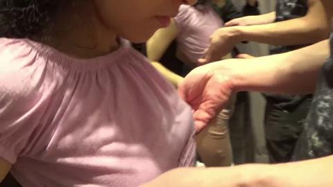 Raucous mall debauchery ensues: trio's raunchy rendezvous exposed for all to gawk