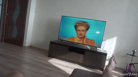 Stop jerking off to TV, better shoot load into my snatch // Anilingus creampie