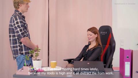 CEO summons underling for 'performance review' and he reams her bald slit brutally