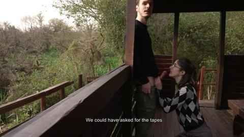 Tiny horny🥵 teen scopedException in the park - Close call!