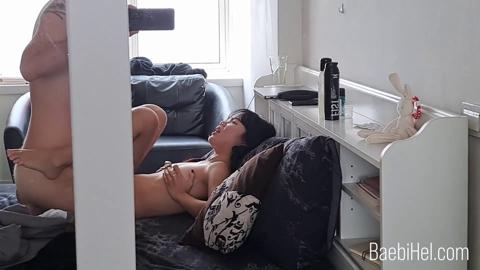 Raw, brutal sex with a ***ing Asian girl, addicted to pain, Baebi Hel POV